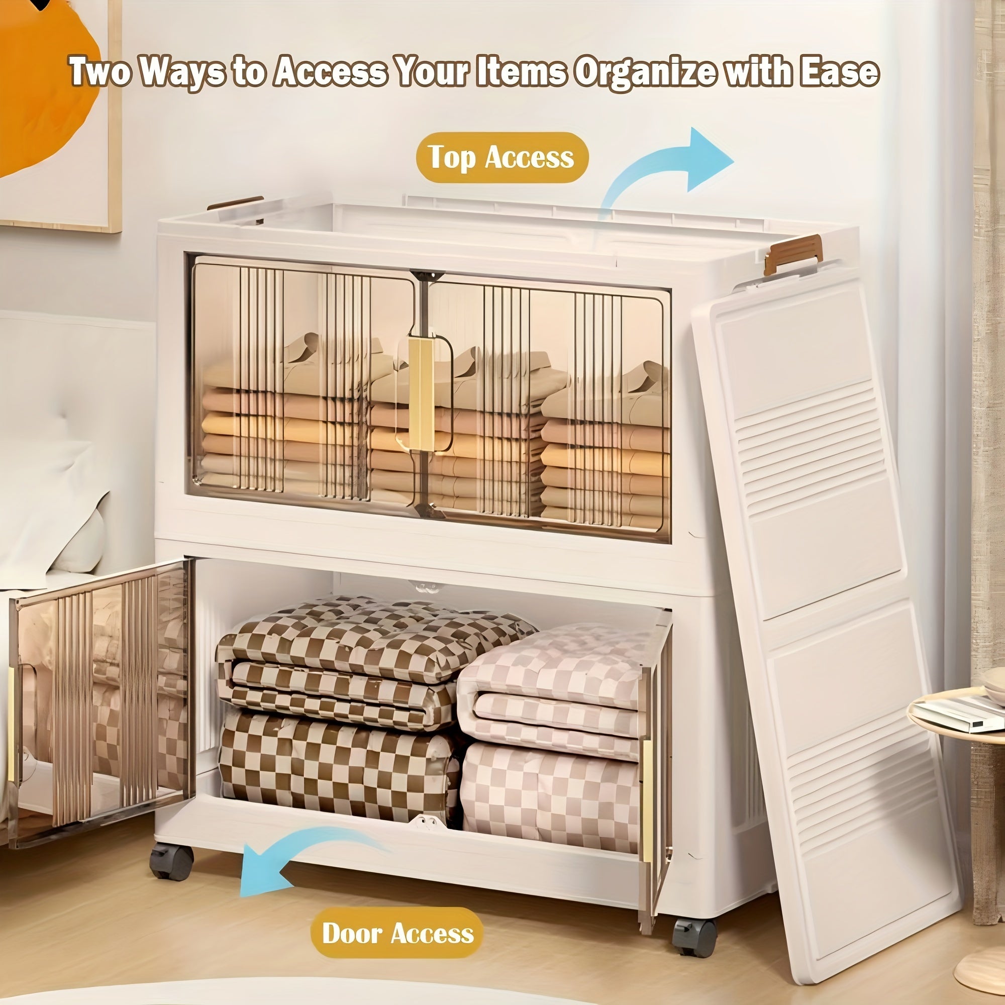 Versatile 3/4/5 Tier Stackable Home Storage Bins – portable space-saving storage, 29 2 Wide Extra Large Storage Cabinet - 3 4 5 Tier Plastic Storage, designed for American homes, daily convenience and practical gifting