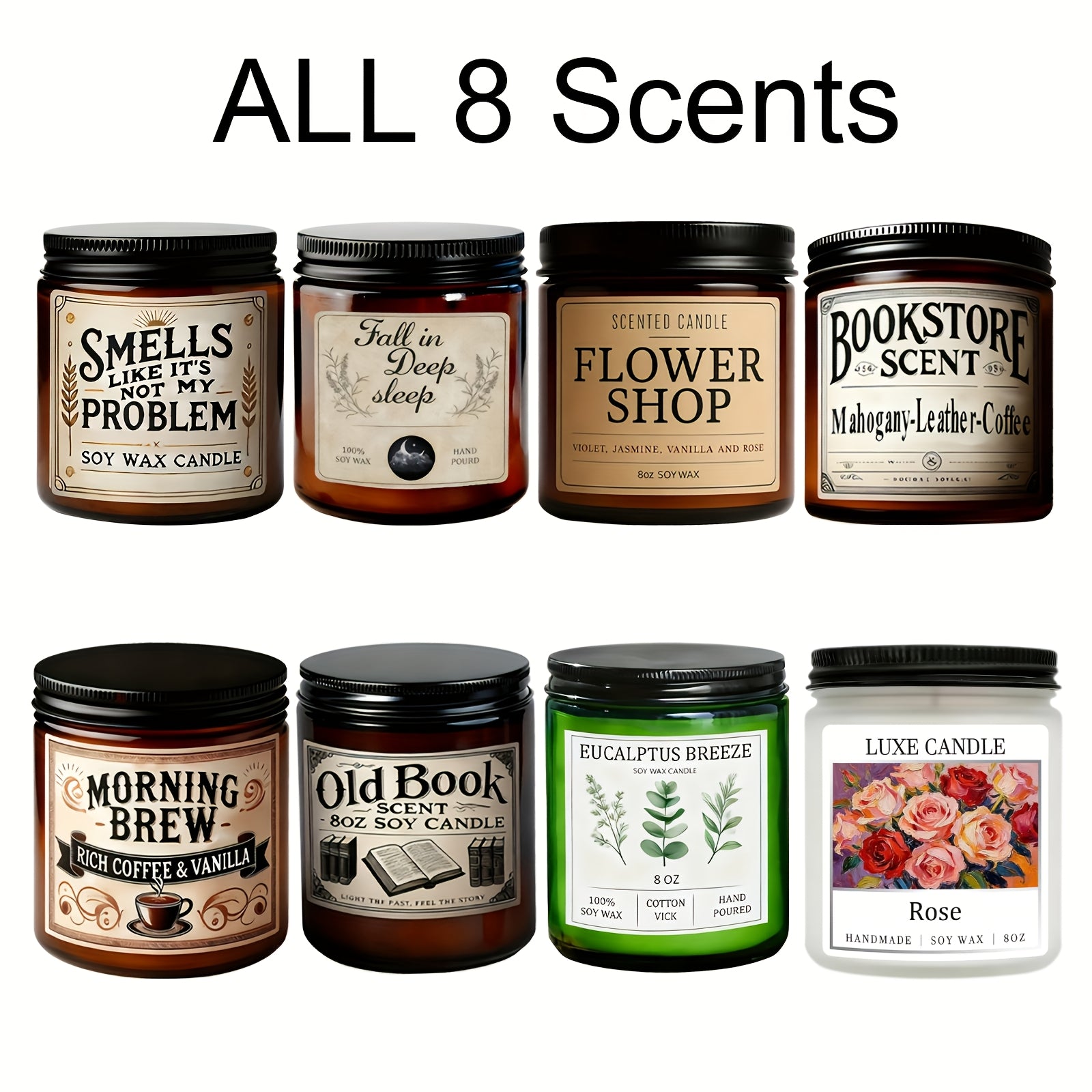 8 Ounces Scented Candle, Lasting More Than 12 Hours, Perfect for Halloween, Christmas, And Valentine's Day Gifts for Men And Women, Home Fragrance, Fashion, And Interior Decoration
