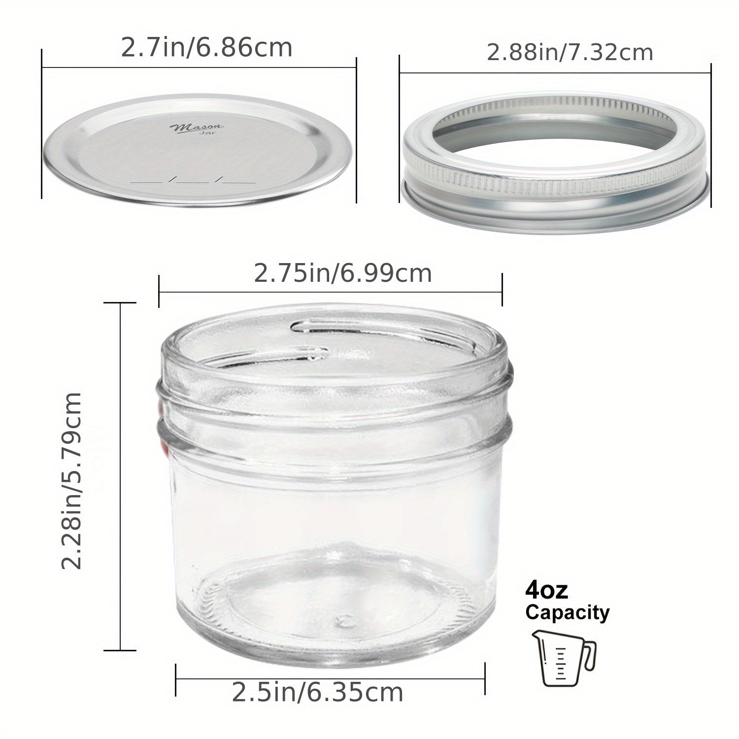 Modern 16/24/40/48pcs Glass Spice Jar Set – clear reusable pantry storage, 16 24 40 48pcs-4Oz Mason Jars Glass Canning Jars With Regular Silver Lids Ideal, designed for American homes, daily convenience and practical gifting
