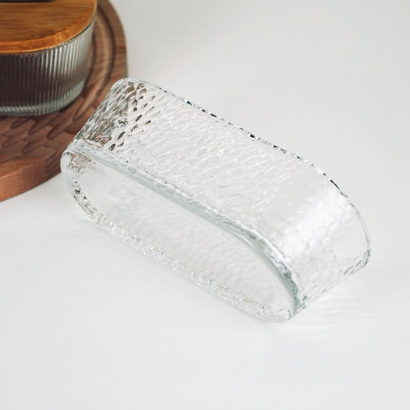 Modern 2pcs Butter Dish with Lid – covered refrigerator storage, Glass Butter Dish 2pcs Knife Butter Set with Sealed Lid Suitable for Countertop Refrigerator, designed for American homes, daily convenience and practical gifting