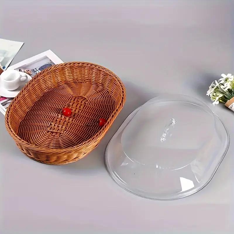 1pc Bread Basket - Durable Plastic Bread Basket, Washable Food Tray for Storing Desserts And Fruits - Ideal for Kitchen, Picnic And Home Display, Also a Perfect Storage Box for Pastries And Desserts
