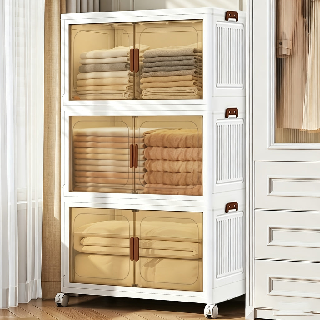 Space-Saving Stackable Home Storage Bins – portable space-saving storage, 1 2 3 4 5Layer Extra Large Storage Cabinet Multi-tier Foldable Storage Box with, designed for American homes, daily convenience and practical gifting
