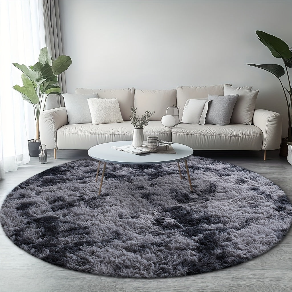 Area Rug – A Cozy Round Shaggy Rug Is Perfect for The Bedroom, While a Soft And Fluffy Round