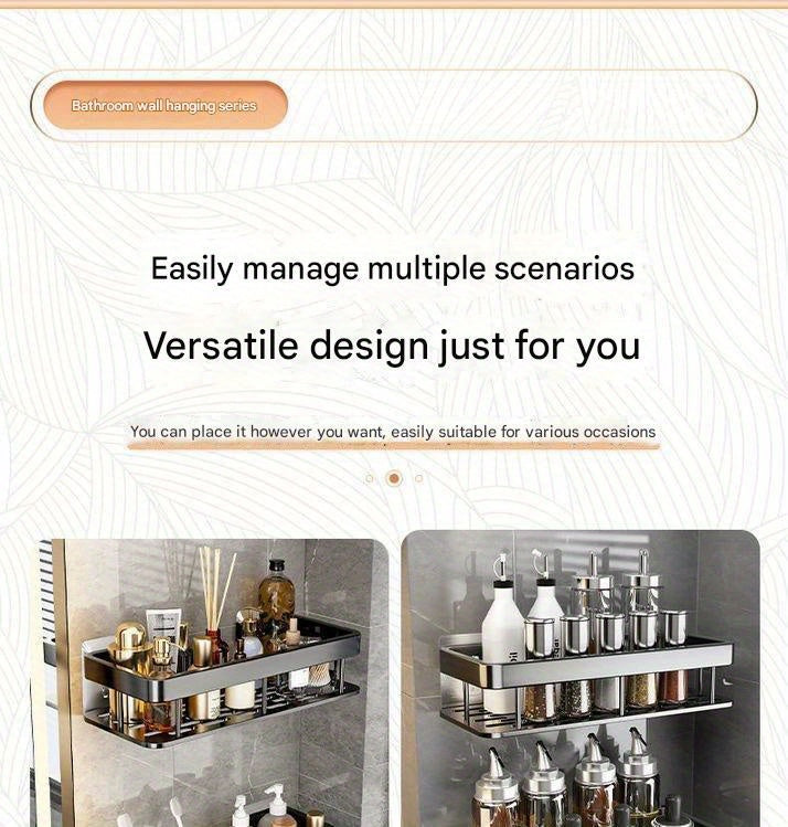 Great Value And Super Easy to Use - 2pcs Shelf Set, Portable Corner Hanging Organization Artifact, Bathroom And Toilet Storage, Very Stable, No Need to Drill Towel Bars, Punch-Free Shelf Sink Wall Storage Rack Kitchen Wall-Mounted Shelf
