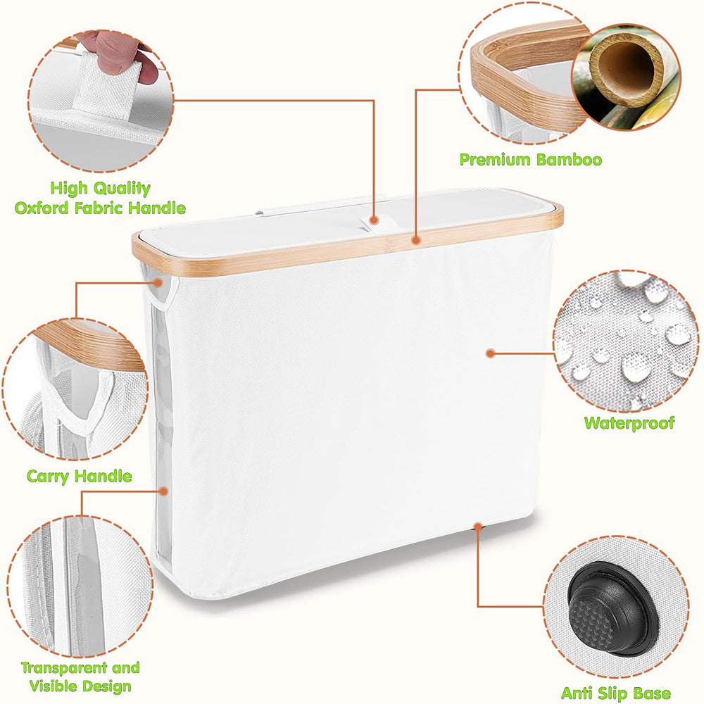 Smart Stackable Home Storage Bins – portable space-saving storage, Bamboo Toilet Paper Storage Basket with Lid Large Capacity Holds 12 Rolls Multi-functional Bathroom, designed for American homes, daily convenience and practical gifting