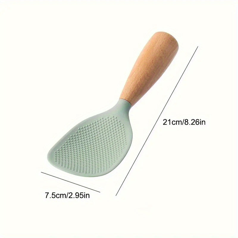 Easy-Access 2 Pack Kitchen Cookware Set – versatile meal preparation, 2 Pack Silicone Rice Potato Server with Wooden Handle - Durable Heat-Resistant Kitchen Spoon, designed for American homes, daily convenience and practical gifting