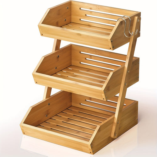 3-Tier Bamboo Produce Storage Rack