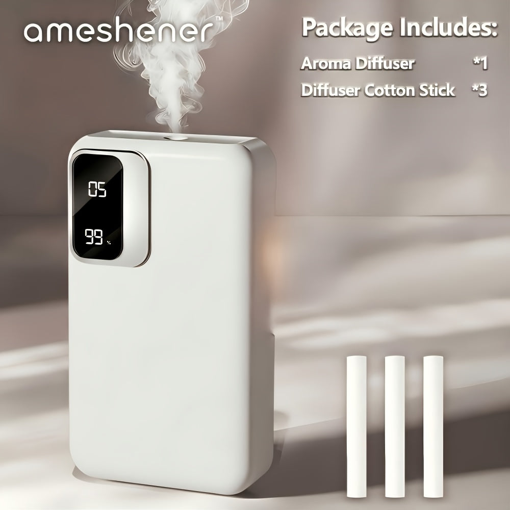 Essential Oil Refill Pack Sold Separately. 1800mAh Ultrasonic Aroma Diffuser With 7-level Control. Fine Mist Diffusion To Quickly Eliminate Hotness In The Bedroom, Bathroom, Toilet Odors And Study Room Odors. Digital USB Charging. Ideal Choice For N