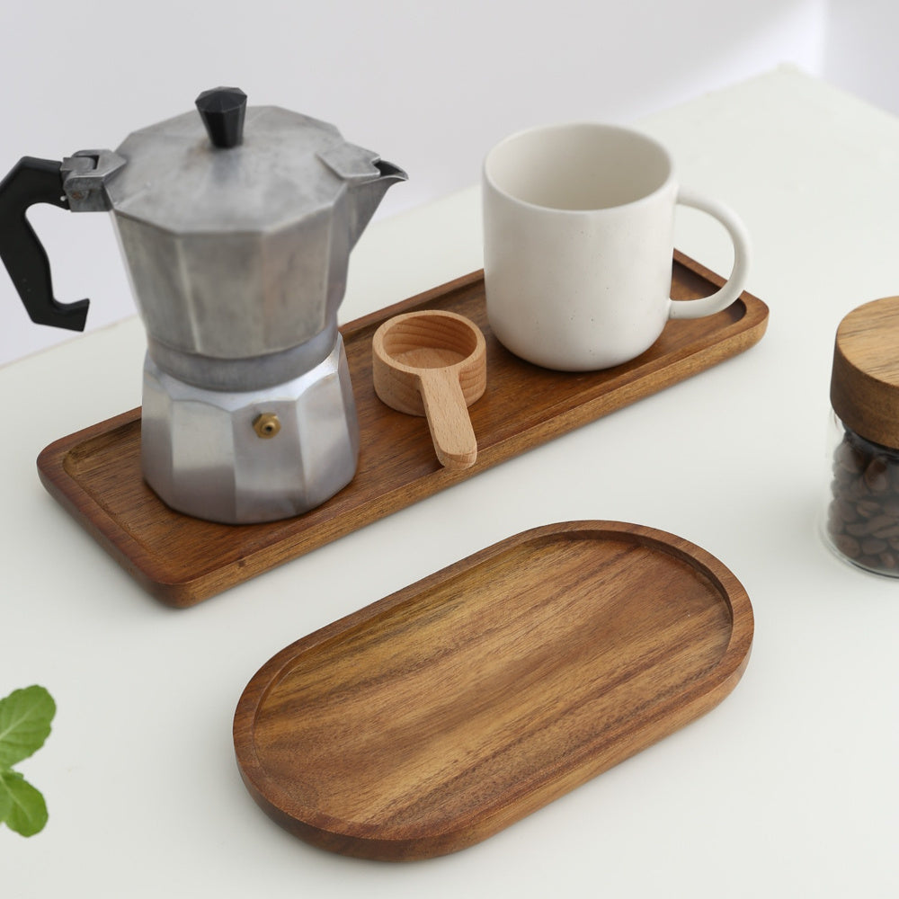 Smart 1pc Home Storage Organizer – space-saving everyday organization, 1pc Natural Wood Serving Tray Dessert Plate - Multi-Purpose Acacia Wood Snack Platter with, designed for American homes, daily convenience and practical gifting