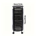 Premium Adjustable Home Storage Rack – durable multi-purpose storage, Rotatable Multi-layer Circular Storage Rack Mobile Storage Cart Round Floor-standing Multi-layer Rotatable Vegetable Basket, designed for American homes, daily convenience and prac
