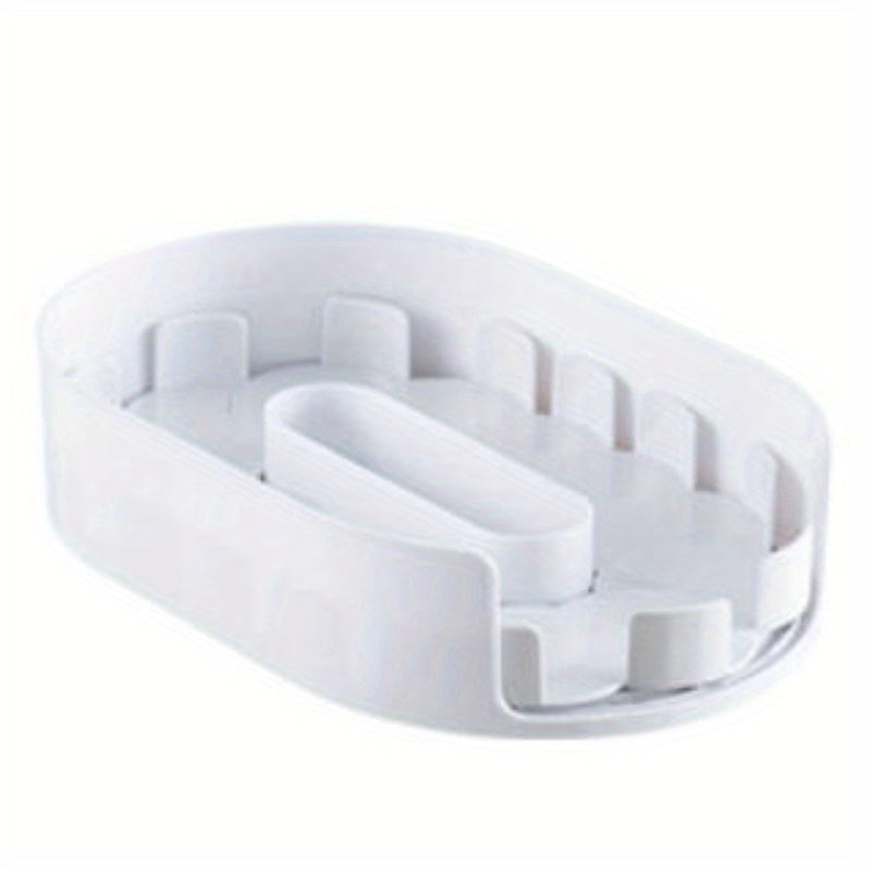 Rotatable Detachable Storage Tray - Clear Plastic Multi-Compartment Organizer for Kitchen Cabinets, Refrigerator And Countertops | Space-Saving Rotating Shelves, Durable And Easy-Clean Design, Kitchen Organizers And Storage, Cabinet Organization