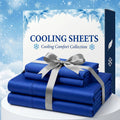 Extra Deep Pocket Bamboo Fiber Bed Sheet Set - Breathable and Cooling Bed Sheet - Luxury Hotel Bed Sheet Set - Soft, Wrinkle-Resistant, and Comfortable - Easily Fits Extra Deep Mattresses. Includes Children's Pillowcases, Flat Sheet, and Fitted Sheet