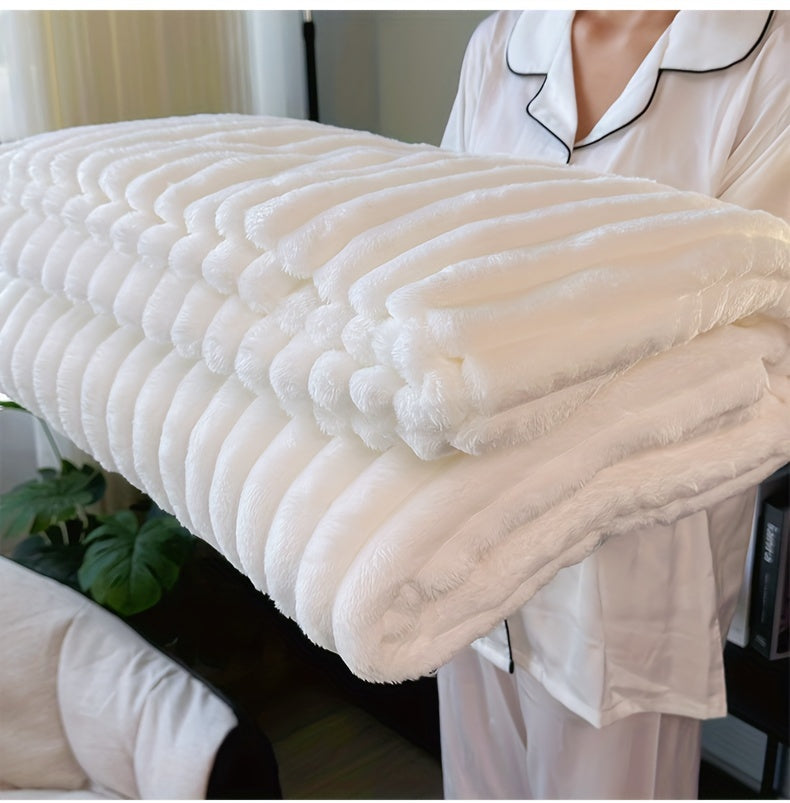Space-Saving Cozy Home Textile Accent – comfortable everyday home styling, Ultra-Soft Thick Fleece Blanket Multi-Color 3D Faux Rabbit Fur Double-Sided Ideal for All Seasons, designed for American homes, daily convenience and practical gifting