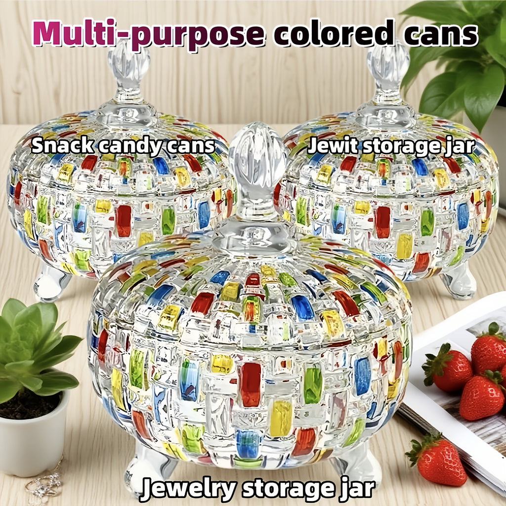 Versatile Airtight Storage Jar Set – clear reusable pantry storage, High Rating - Elegant Painted Crystal Candy Jar with Lid - Snack Jar Jewelry, designed for American homes, daily convenience and practical gifting