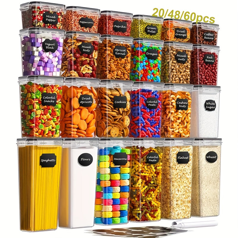 Compact 12/14/20/48/84pcs Airtight Food Storage Containers – leak-resistant reusable meal prep, 12 14 20 48 84pcs Food Storage Container Set Fresh-Keeping Boxes Easy-to-Secure Lids -, designed for American homes, daily convenience and practical gifti
