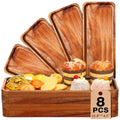 Smart Home Storage Organizer – space-saving everyday organization, 8 4pieces Acacia Wood Charcuterie Boards - 12 8x4 2 Inch Rectangular Serving Trays, designed for American homes, daily convenience and practical gifting