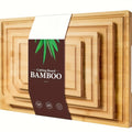 4pcs of Oversized Bamboo Chopping Board Set with Juice Tank Design, Suitable for Durable Chopping Boards for Meat, Vegetables and Fruits. Mother's Day/ Father's Day Gifts, Essential Kitchen Tools for Family and Friends., Fruit Slicing, Oversized