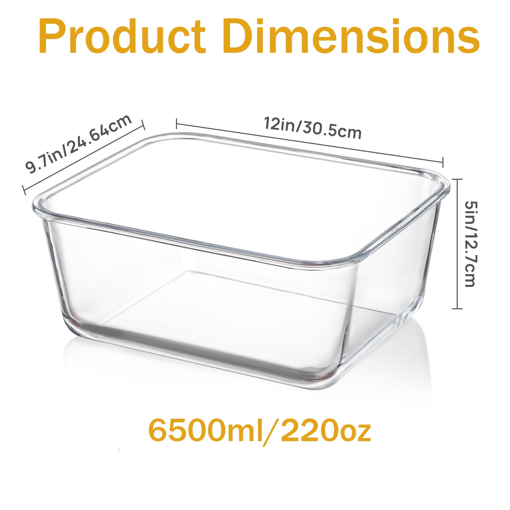 Space-Saving 220oz Kitchen Baking Dish Set – oven-ready cooking and serving, 220oz Extra Large Glass Food Storage Containers with Snap Airtight Lids for Roasting Turkey, designed for American homes, daily convenience and practical gifting
