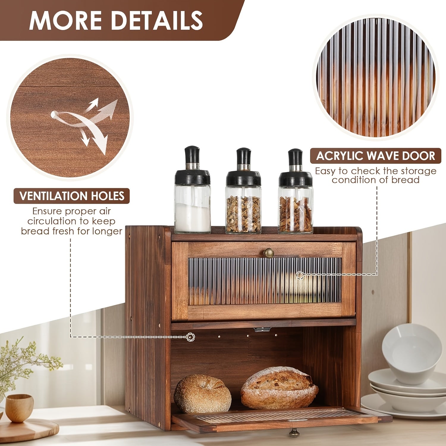 Space-Saving Countertop Bread Storage Box – fresh-bread countertop organization, Smart Countertop Bread Storage Box fresh-bread countertop organization Bread Box for Kitchen, designed for American homes and practical gifting