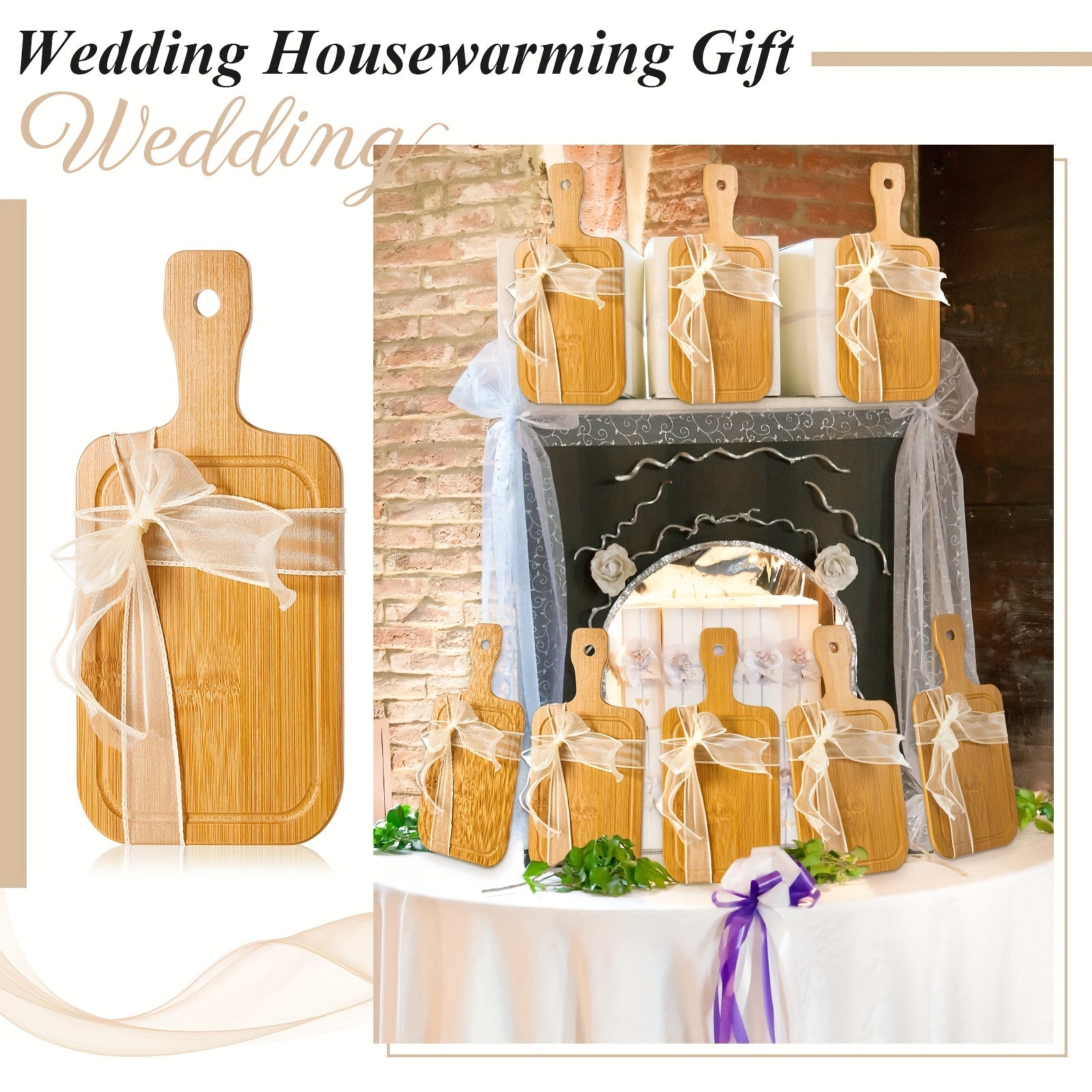 20pcs Bulk Bamboo Wood Cutting Boards - ized Engravable Blanks, Small Chopping Boards Suitable for Wedding Favors, Housewarming Gifts, Bulk Engraved with Names/Dates, Use