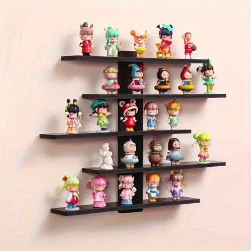 5-Tier Wall Shelves | Fiberboard Setup, Versatile Display Racks for Office And Home Decoration, Ideal for Holding Statues And Small Figurines, Shelf Decorative Pieces, Perfect Gifts for Thanksgiving And Christmas, Adjustable, Floating Shelves