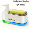 Compact Home Storage Organizer – space-saving everyday organization, High-End Versatile Kitchen Soap Dispenser Push-Activated Dish Soap Dispenser with Sponge Holder 2-In-1 Kitchen, designed for American homes, daily convenience and practical gifting