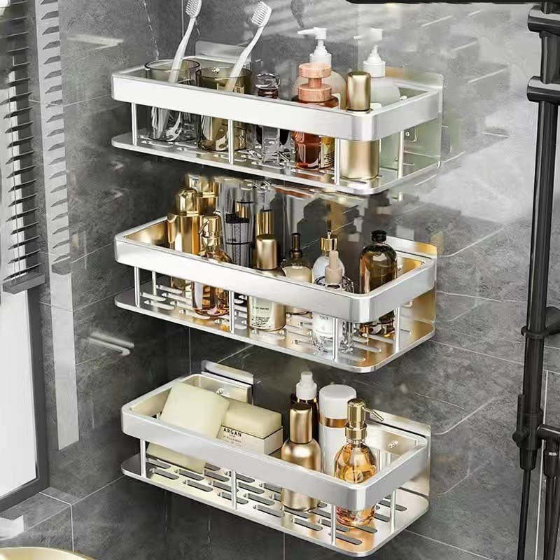 Kitchen Essential – Multi-Piece Camping RV Special Drilling-Free Storage Rack Bathroom Wall-Mounted Toilet Storage Rack Car Kitchen And Bathroom Dual-Purpose Shelf Cosmetic Shampoo Space-Sav