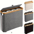 Space-Saving Stackable Home Storage Bins – portable space-saving storage, Bamboo Toilet Paper Holder with Lid - Foldable Bathroom Storage Box Independent Organizer That, designed for American homes, daily convenience and practical gifting