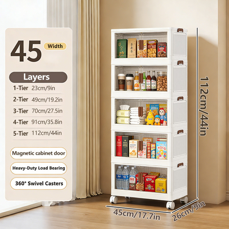 Modern Stackable Home Storage Bins – portable space-saving storage, 5-Layer Stackable Storage Box with Lid And Door 1 2 3 4 5-Layer Up, designed for American homes, daily convenience and practical gifting