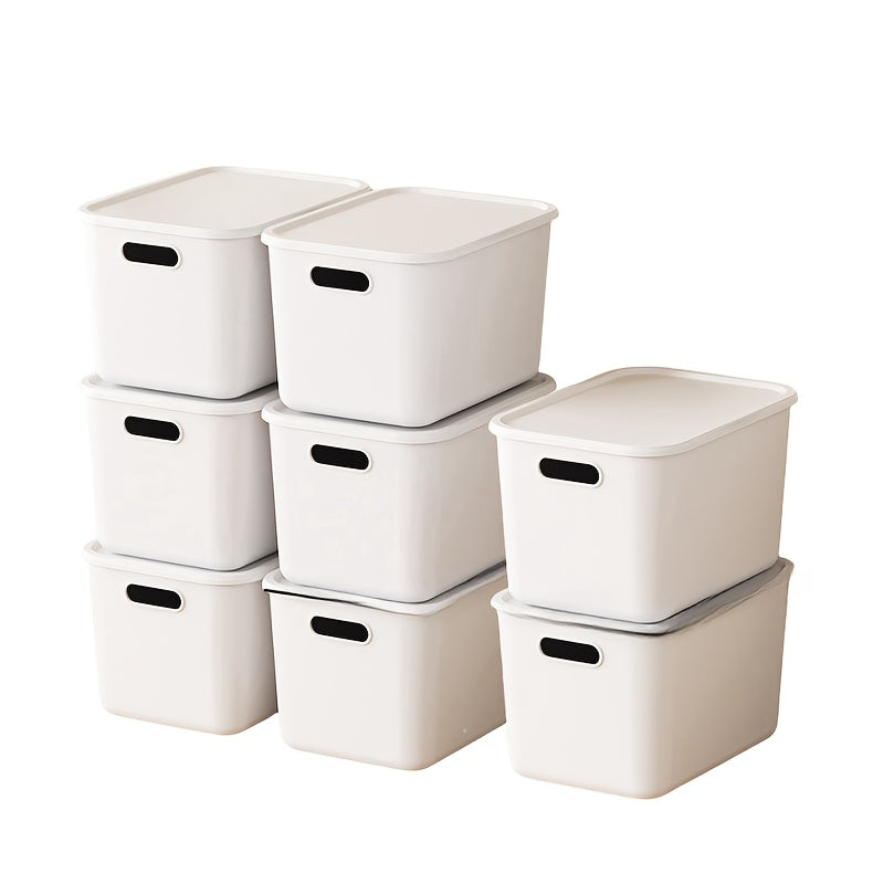 Home Organizer – 4pcs 8pcs 17-Quart 8 5 10 13 8inch Waterproof Dustproof Modern Stackable Storage