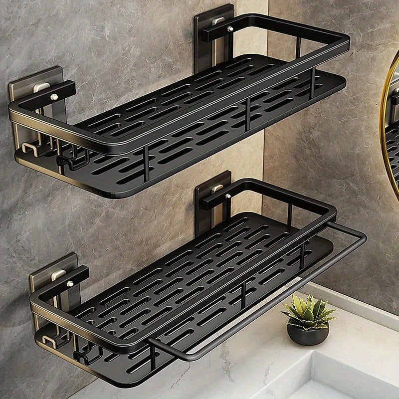 Great Value And Super Easy to Use - 2pcs Shelf Set, Portable Corner Hanging Organization Artifact, Bathroom And Toilet Storage, Very Stable, No Need to Drill Towel Bars, Punch-Free Shelf Sink Wall Storage Rack Kitchen Wall-Mounted Shelf