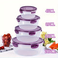 [Large Capacity Food Containers] 3/4pcs Large Capacity, Air-tight Plastic Refrigerator Storage Boxes | Keeps Fruit, Vegetable, Meat, Egg, Dumpling Fresh - Fresh-keeping, Easy-to-Clean, Stackable, Space-saving Kitchen Food Containers