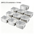 Easy-Access 20pcs Refrigerator Storage Organizer – easy-access fridge organization, 20pcs 10 Containers And 10 Lids Stainless Steel Food Storage Containers with Lids -, designed for American homes, daily convenience and practical gifting