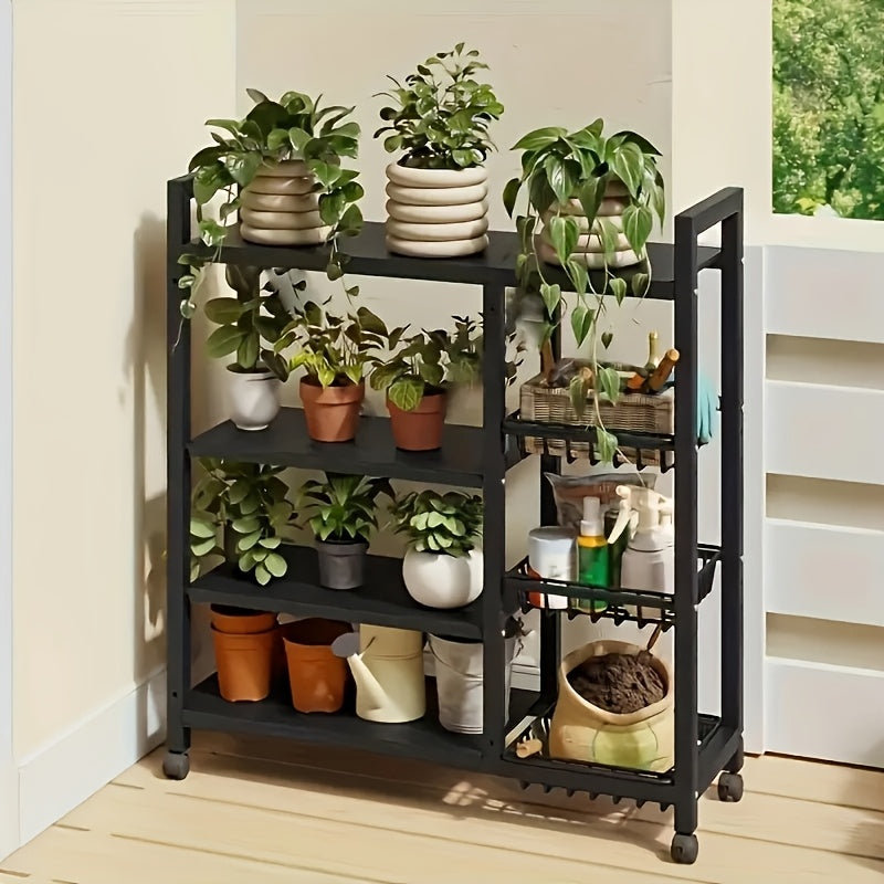 Heavy-Duty 1pc Adjustable Home Storage Rack – durable multi-purpose storage, 1pc Movable Storage Rack Adjustable Kitchen Shelf with Baskets Kitchen Organizer And Storage Metal, designed for American homes, daily convenience and practical gifting