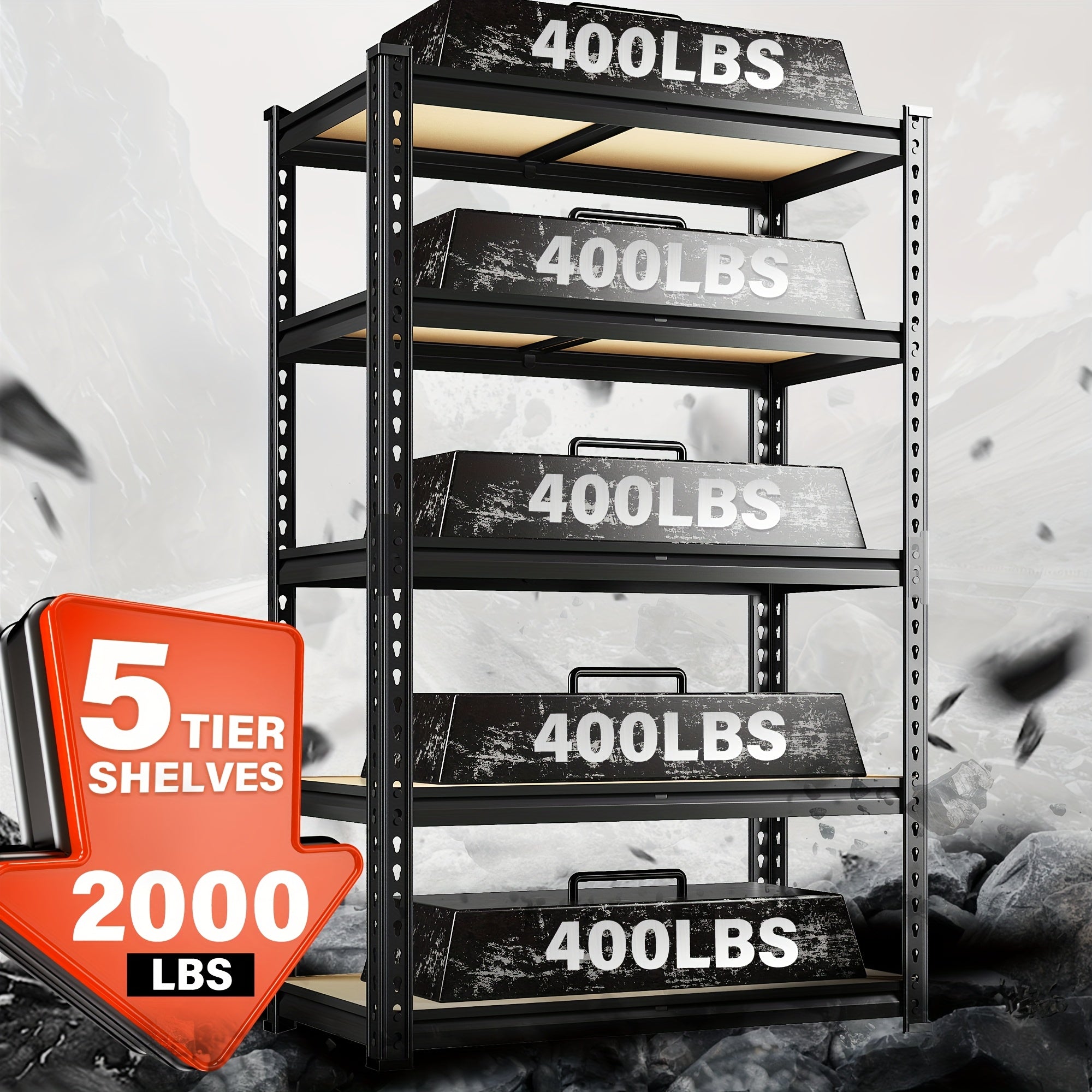 Easy-Access 5 Tier Adjustable Home Storage Rack – durable multi-purpose storage, Reibll 72 Heavy Duty Garage Shelving 5 Tier Adjustable Garage Storage Shelves 2000LBS Metal, designed for American homes, daily convenience and practical gifting