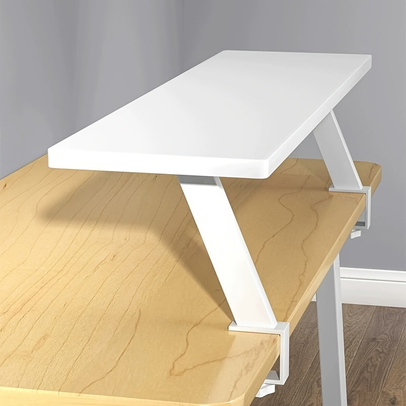 Compact 1pc Adjustable Home Storage Rack – durable multi-purpose storage, 1pc White Wooden Floating Desk Shelf - Rectangular No-Drill Countertop Organizer with Multiple Levels, designed for American homes, daily convenience and practical gifting