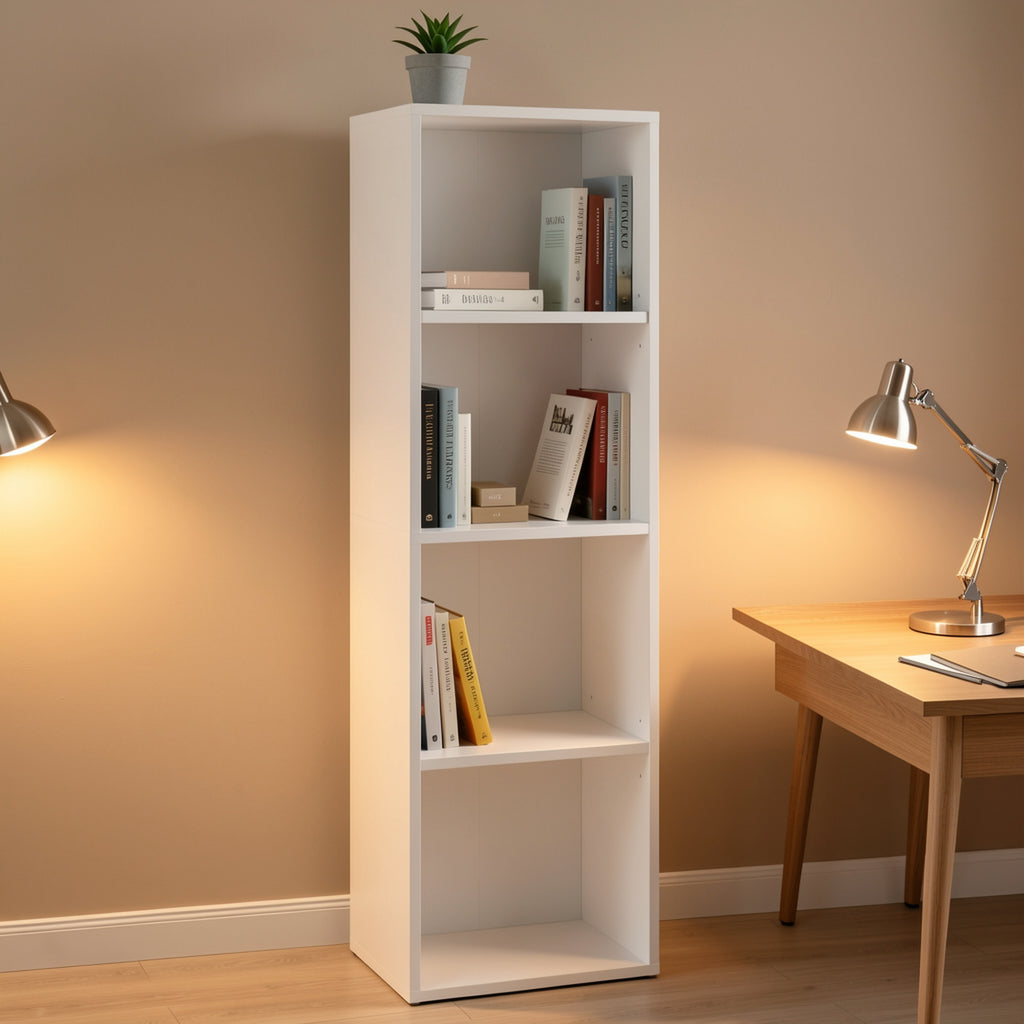 Bookshelf, 4-Tier Bookcase, Book Shelf, Open Storage Shelf, for Living Room, Home Office, Dining Room