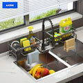 Kitchen Sink Sponge Rack Self-Draining Kitchen Sink Organizer, Sink Rack, Dish Brush Rag Soap Scrub Additions for Countertop Baskets, Buckets And Containers, Baskets, Buckets And Containers for Home Organization