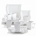 Compact 18pcs Reusable Drinkware Set – easy-access beverage storage, Small Plates Cups And Saucers Set 18pcs Square Plate Set For 6 Porcelain Dish, designed for American homes, daily convenience and practical gifting