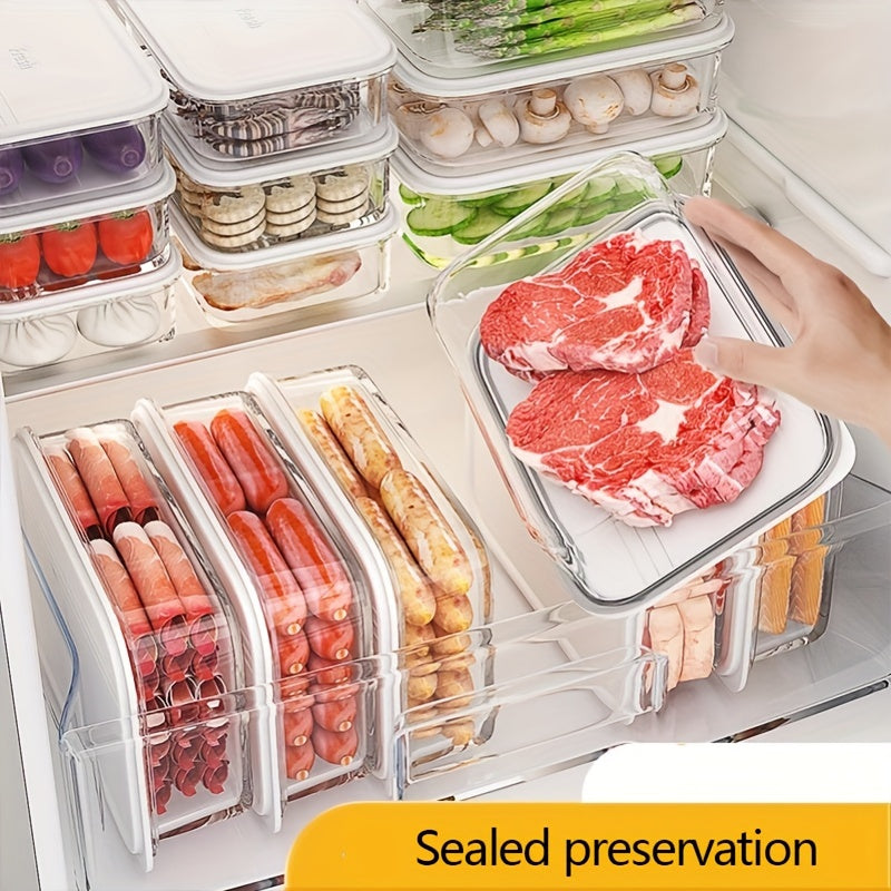Versatile 4pcs Refrigerator Storage Organizer – easy-access fridge organization, 4pcs 42-ounce Stackable Refrigerator Storage Container with Lid-BPA PP-free Suitable for Meat Fruits and, designed for American homes, daily convenience and practical gi