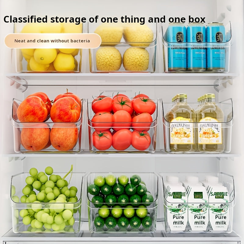 Refrigerator Storage Containers Set, Clear Bins for Produce, Eggs, Deli Meat, Food Savers, for Fridge, Freezer, Pantry, Space-Saving Kitchen Organizer