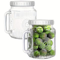 Space-Saving 74 Oz Mason Jar Set – clear reusable pantry storage, Amzcku 2 Set of Large Glass Mason Jars 74 Oz Wide Opening with Lid, designed for American homes, daily convenience and practical gifting