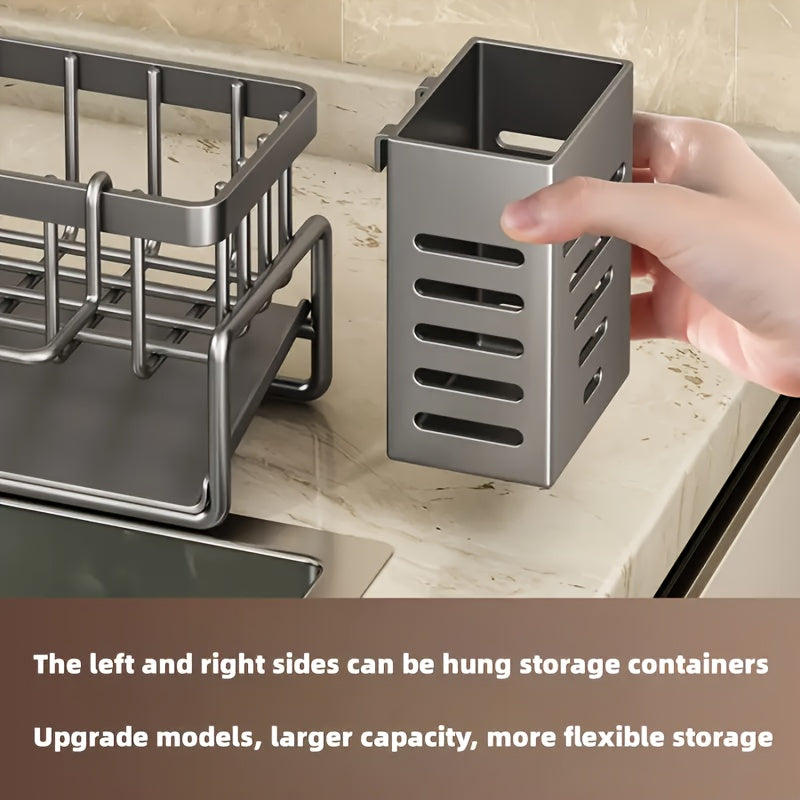 Space-Saving Adjustable Home Storage Rack – durable multi-purpose storage, Stainless Steel Drainable Soap Storage Rack Bathroom Toiletry Organizer with 1-Row Drainable Toothbrush Holder, designed for American homes, daily convenience and practical gi