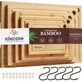 Modern 10pcs Bamboo Cutting Board Set – durable food prep and serving, 10pcs Bamboo Cutting Board Set with Hooks Trays Natural Bamboo Kitchen Gadgets Features A, designed for American homes, daily convenience and practical gifting