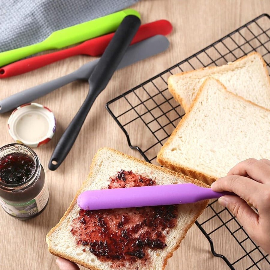 Kitchen Essential – Set of 9 High-Quality Silicone Spatulas, Expert Baking Scrapers Including Dough Scoop And Icing Tools, Non-Stick Flexible Kitchen Utensils in Red, Black, And Purple, Perf