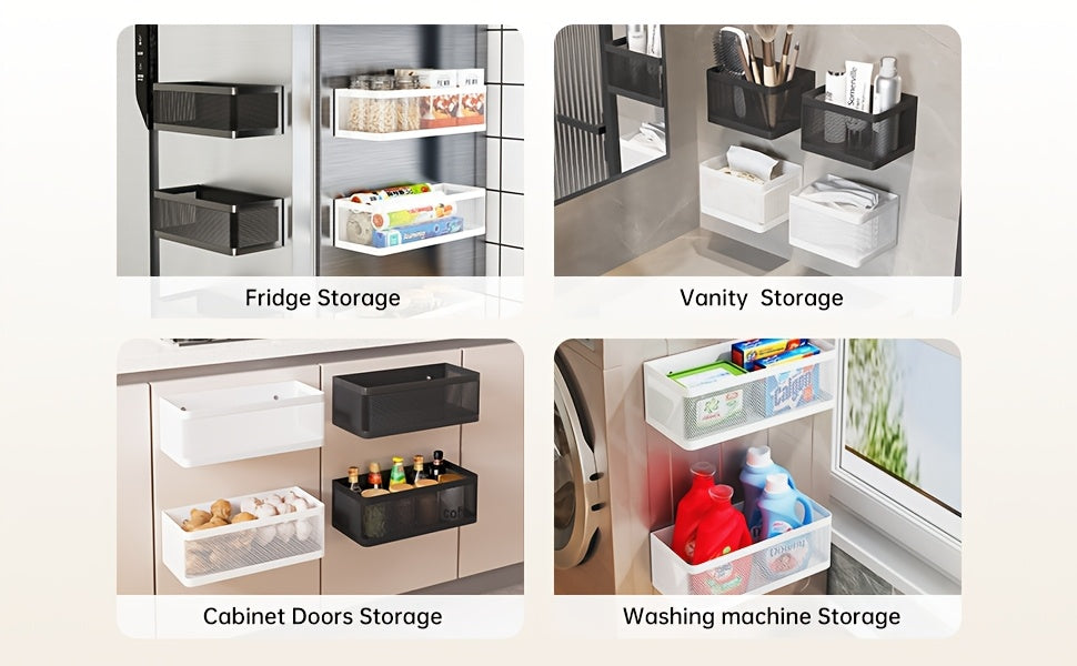 Multi-Purpose 1pc Magnetic Refrigerator Storage Rack – multi-purpose organization, durable space-saving design, designed for American kitchens, pantries, apartments, home organization, daily use and practical gifting