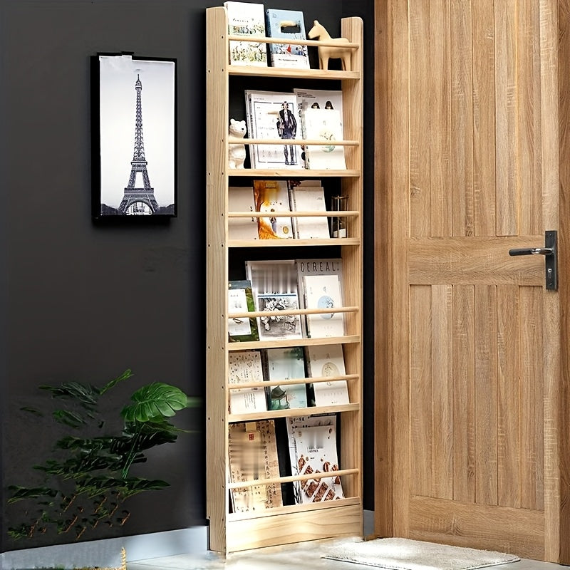Home Living Essential – 2/3/4/5/6-Tier Solid Wood Bookshelf, 0 Formaldehyde, Over-the-Door Bookshelf, Ultr