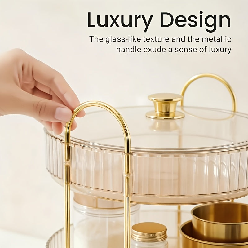 Smart Glass Spice Jar Set – clear reusable pantry storage, 360-Degree Rotating Seasoning Storage Box Suitable for Kitchens Bathrooms And Dressing Tables - Large, designed for American homes, daily convenience and practical gifting