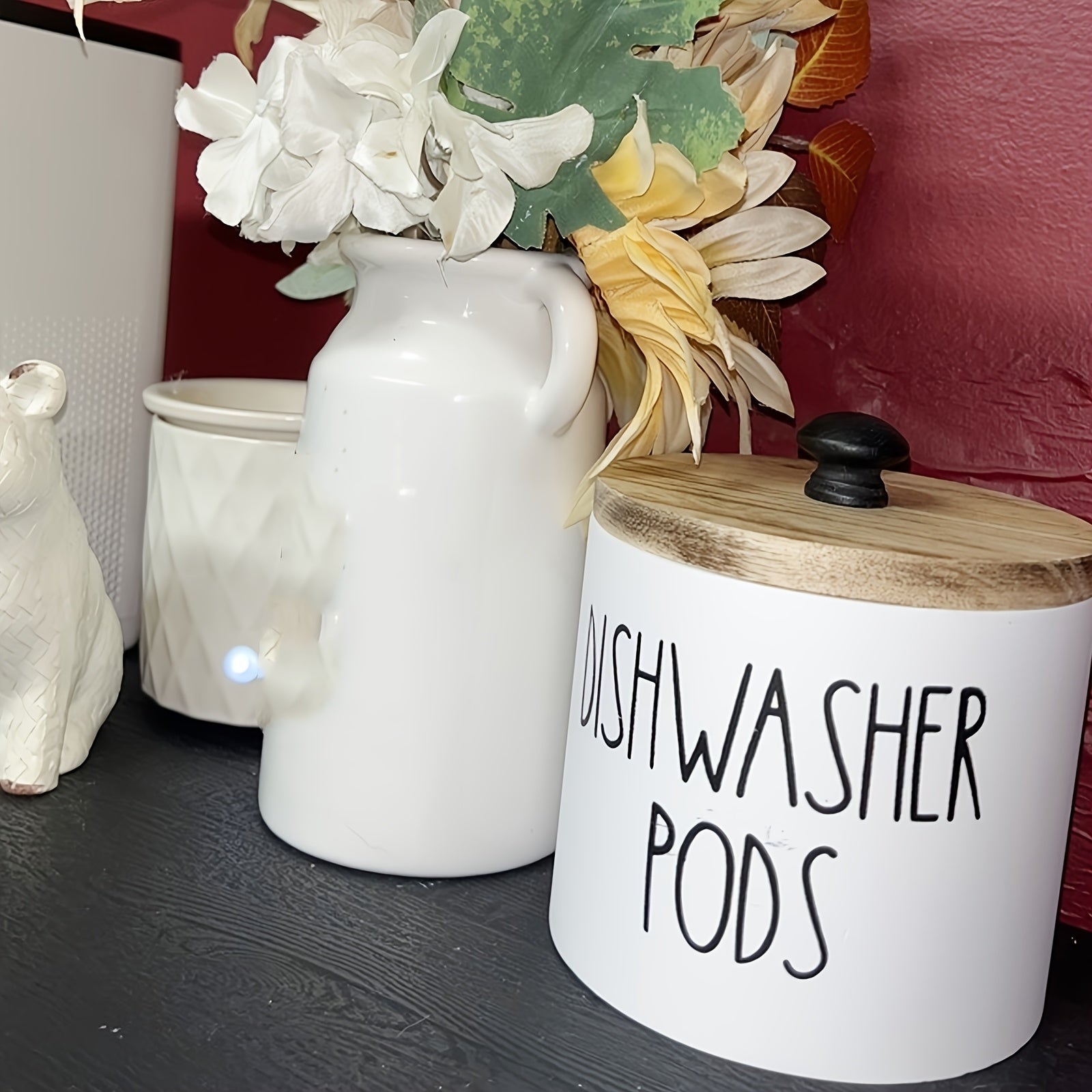 Compact 1pc Adjustable Home Storage Rack – durable multi-purpose storage, 1pc Bohemian Black and White Wooden Dishwasher Laundry Ball Rack - Space Saving Round, designed for American homes, daily convenience and practical gifting