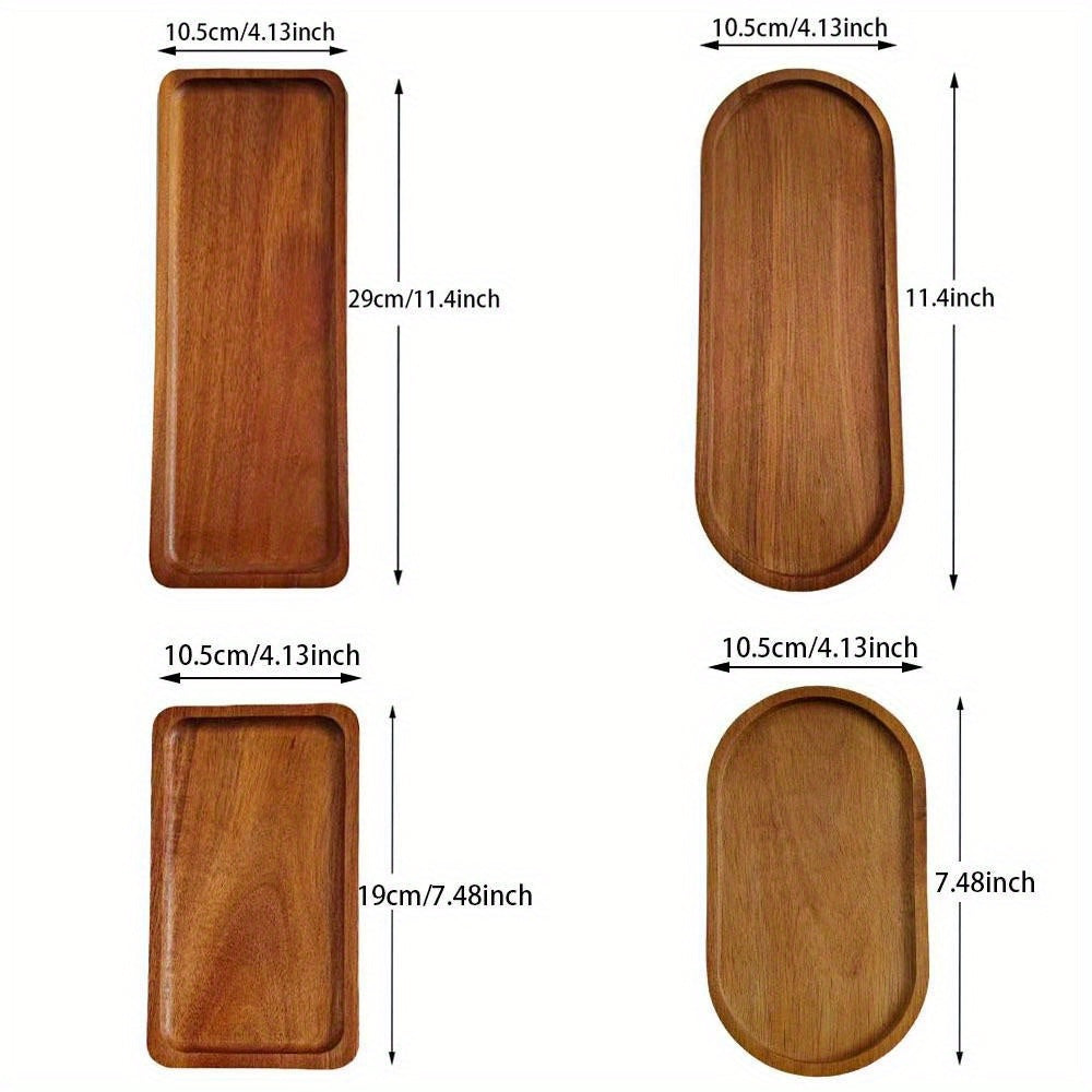 Heavy-Duty 1pc Home Storage Organizer – space-saving everyday organization, 1pc Acacia Wood Multi-Purpose Serving Tray - Natural Bathroom Organizer Decor Durable High-Quality Wood, designed for American homes, daily convenience and practical gifting
